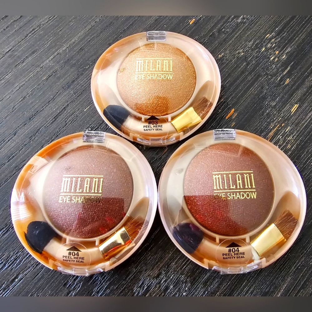 3 Milani Eyeshadow singles NEW and SEALED.